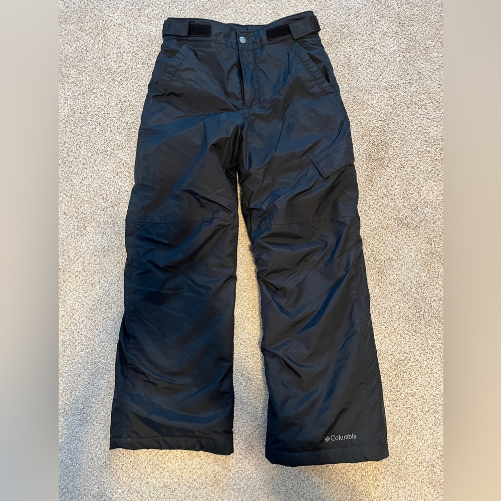 Columbia Boys Insulated Black Ski Snow Pants Medium 10-12 Great Condition
